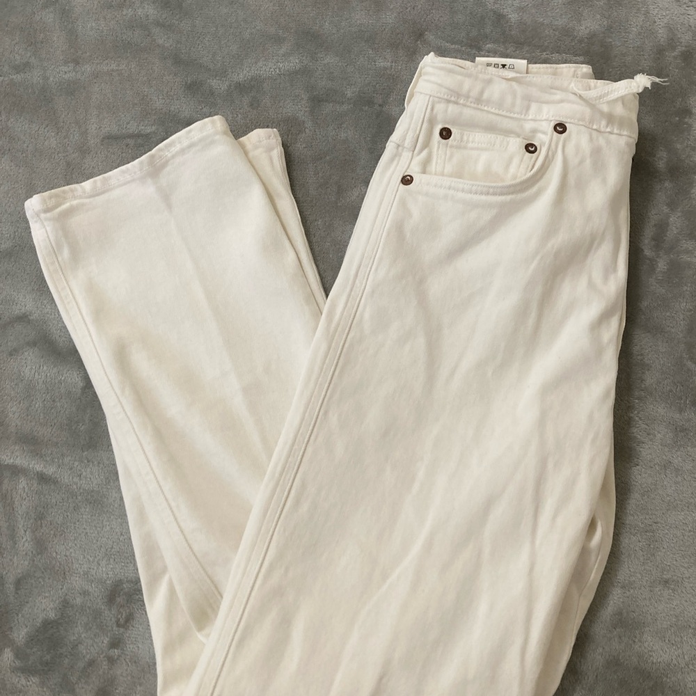 Agolde Los Angeles Women’s Jeans Demin Straight Cream Size 28 - Picture 13 of 16